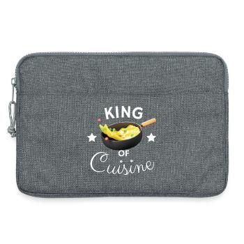 KING OF CUISINE - Sacoche pour ordinateur portable 13 pouces - gris chiné - Devant