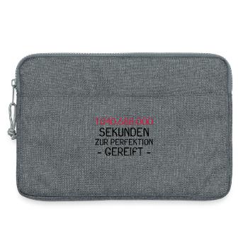 33 Geburtstag in Sekunden Geschenk Geschenkidee - Laptoptasche 13" - Grau meliert - Vorne