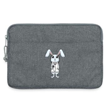 Lapin médecin médecin infirmière vétérinaire - Sacoche pour ordinateur portable 13 pouces - gris chiné - Devant