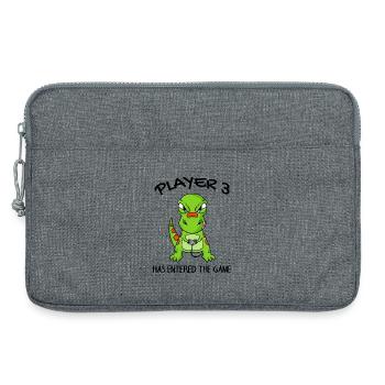 Le joueur 3 a le jeu Entering Baby Dinosaurs - Sacoche pour ordinateur portable 13 pouces - gris chiné - Devant