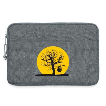 der Tod schaukelt am Lieblingsplatzerl Geschenk - Laptoptasche 13" - Grau meliert - Vorne