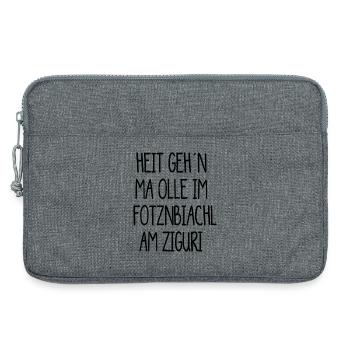 Ziguri, Löwenzahn Zigurikaffee - Laptoptasche 13" - Grau meliert - Vorne