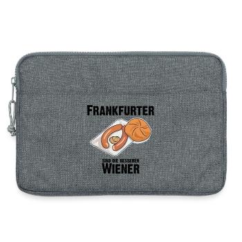 Frankfurter sind die besseren Wiener Würstchen - Laptoptasche 13" - Grau meliert - Vorne