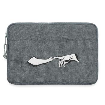 Gott, ein Hund und Michelangelo - Laptoptasche 13" - Grau meliert - Vorne