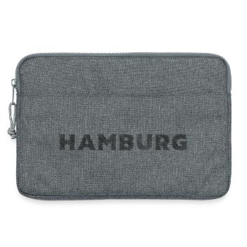 Hambourg Lettrage de la ville allemande Hatching - Sacoche pour ordinateur portable 13 pouces - gris chiné - Devant