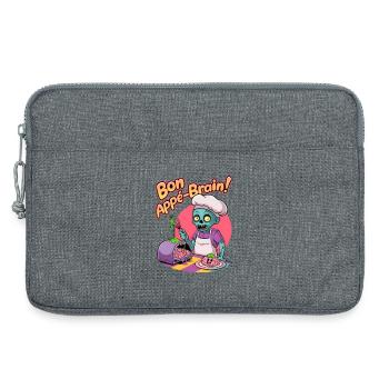 Bon Appé-cerveau ! - Sacoche pour ordinateur portable 13 pouces - gris chiné - Devant