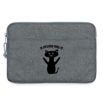 Pfoten weg - Laptoptasche 13" - Grau meliert - Vorne