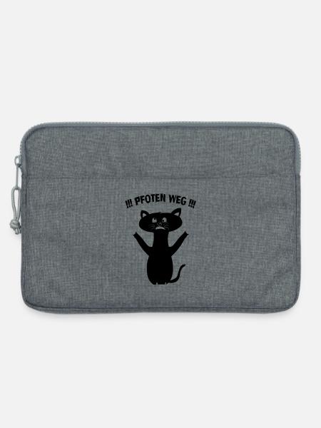 Pfoten weg - Laptoptasche 13" - Grau meliert