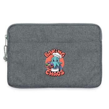 Chaos beim Backen - Laptoptasche 13" - Grau meliert - Vorne