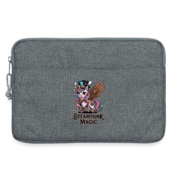 Steampunk-Magie - Laptoptasche 13" - Grau meliert - Vorne