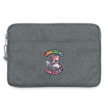 Unicorns Can Code! - Laptop bag 13" - heather grey - Front