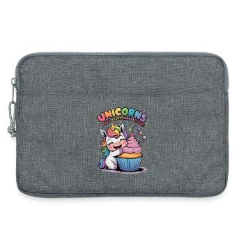 Les licornes rendent tout meilleur - Sacoche pour ordinateur portable 13 pouces - gris chiné - Devant