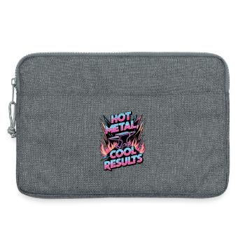 Métal chaud, résultats froids - Sacoche pour ordinateur portable 13 pouces - gris chiné - Devant