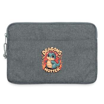 Les dragons sont juste plus chauds - Sacoche pour ordinateur portable 13 pouces - gris chiné - Devant
