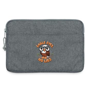 Des yeux d’aigle, pas de mensonges - Sacoche pour ordinateur portable 13 pouces - gris chiné - Devant