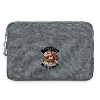 Bigfoot Doesn't Do Selfies - Laptop bag 13" - heather grey - Front