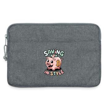 Stilvolles Sparen - Laptoptasche 13" - Grau meliert - Vorne