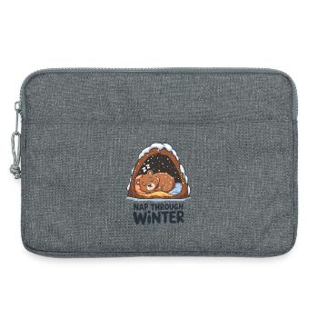 Schlafenschlaf durch den Winter - Laptoptasche 13" - Grau meliert - Vorne