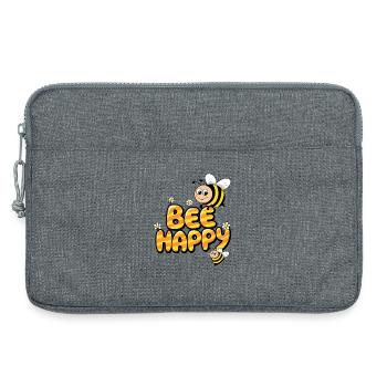 Bee Happy - Laptop bag 13" - heather grey - Front
