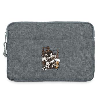 Trinken Sie verantwortungsbewusst, brauen Sie rücksichtslos - Laptoptasche 13" - Grau meliert - Vorne