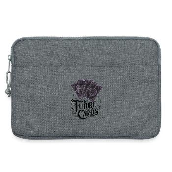 Die Zukunft liegt in den Karten - Laptoptasche 13" - Grau meliert - Vorne