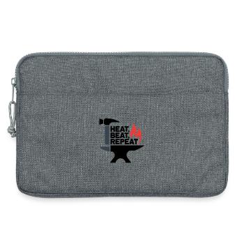 Heat, Beat, Repeat - Laptop bag 13" - heather grey - Front
