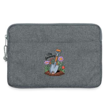 J’adore le jardinage - Sacoche pour ordinateur portable 13 pouces - gris chiné - Devant