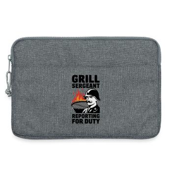 Grill Sergeant Reporting For Duty - Laptop bag 13" - heather grey - Front