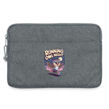 Running Owl Night - Laptop bag 13" - heather grey - Front