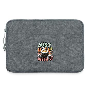 Just Roll With It - Laptop bag 13" - heather grey - Front