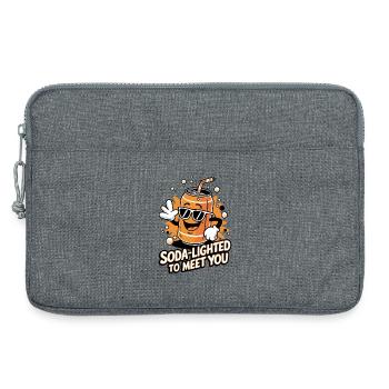 Soda-Lighted To Meet You - Laptop bag 13" - heather grey - Front