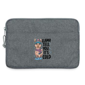 Lama vous dit qu’il fait froid - Sacoche pour ordinateur portable 13 pouces - gris chiné - Devant