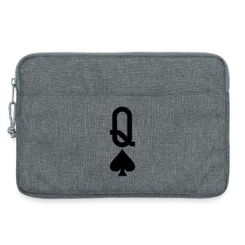 Poker Playing Card - Spades Lady - Laptop bag 13" - heather grey - Front