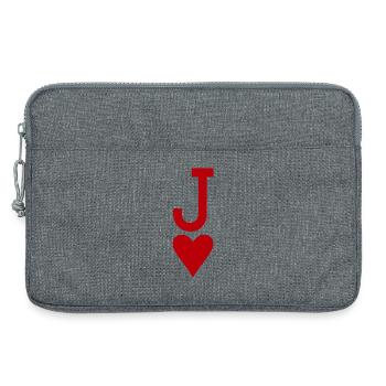 Carte à jouer au poker - Heart Jack - Sacoche pour ordinateur portable 13 pouces - gris chiné - Devant
