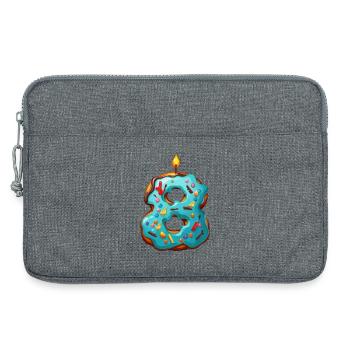 GÂTEAU NUMÉRO 8 SWEET 8E ANNIVERSAIRE - Sacoche pour ordinateur portable 13 pouces - gris chiné - Devant