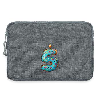GÂTEAU NUMÉRO 5 SWEET 5ÈME ANNIVERSAIRE - Sacoche pour ordinateur portable 13 pouces - gris chiné - Devant