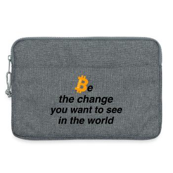 Be the change - Laptoptasche 13" - Grau meliert - Vorne
