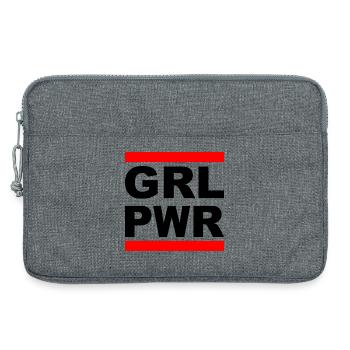 Girl Power "GRL PWR" - Show your strength! - Laptop bag 13" - heather grey - Front