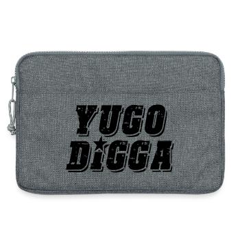 yugo digga - style uni des Balkans - Sacoche pour ordinateur portable 13 pouces - gris chiné - Devant