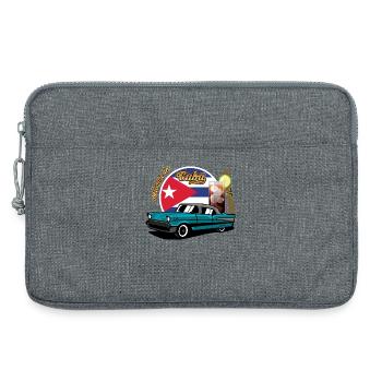 Kuba Zigarre Auto Rum Libre Havanna Souvenir retro - Laptoptasche 13" - Grau meliert - Vorne