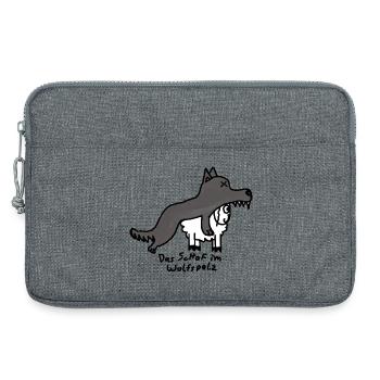 Schof im Wolfspelz - Laptoptasche 13" - Grau meliert - Vorne