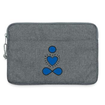 Infinity Heart Emblem - Laptop bag 13" - heather grey - Front