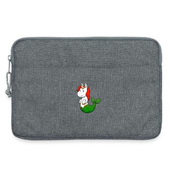 Unicorn Sticker - Laptoptasche 13" - Grau meliert - Vorne