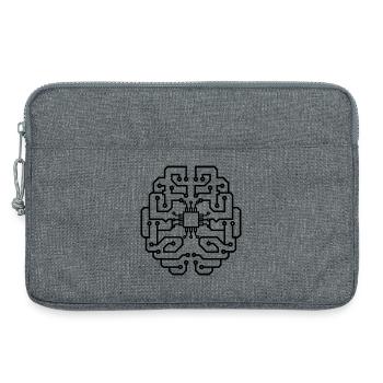 électricien électricien électronique électrique profession tension CPU - Sacoche pour ordinateur portable 13 pouces - gris chiné - Devant