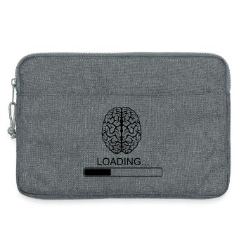 Brain Proverbes drôle drôle de petit déjeuner blague - Sacoche pour ordinateur portable 13 pouces - gris chiné - Devant