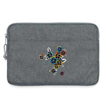 Printemps de la pensée - Sacoche pour ordinateur portable 13 pouces - gris chiné - Devant