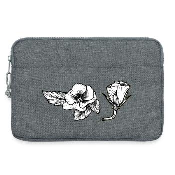 Pensée - Sacoche pour ordinateur portable 13 pouces - gris chiné - Devant