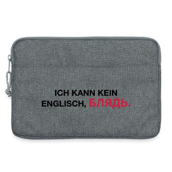 Je ne peux pas parler anglais bljat disant - idée cadeau - Sacoche pour ordinateur portable 13 pouces - gris chiné - Devant