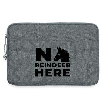 Pas de renne ici - Sacoche pour ordinateur portable 13 pouces - gris chiné - Devant