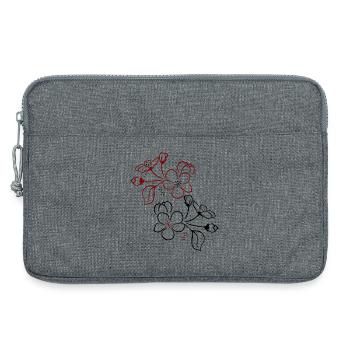 Blüten, Fleurs - Sacoche pour ordinateur portable 13 pouces - gris chiné - Devant